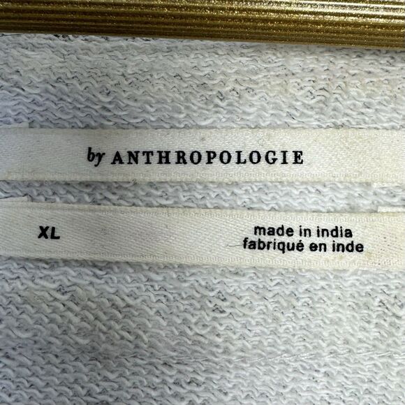 Anthropologie Pullover Top Women XL Samia Dolman Puff Sleeve French Terry Floral - Picture 6 of 8